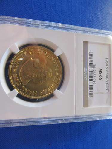 1964  One Cent MS 65