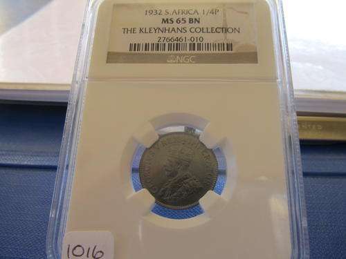 1932  1/4 Penny MS 65 BN