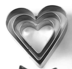 Cake Baking Tool - Heart (3 Piece)