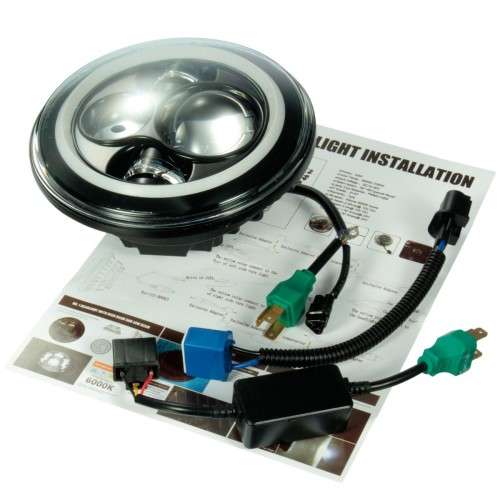 7'' Round LED Headlights 2 in 1 Box