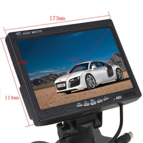 7" TFT/LED Hi-Res Display Monitor - Screen Monitor For Reversing Rearview Camera