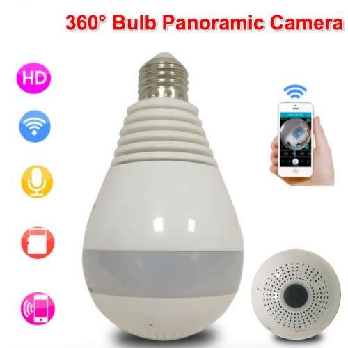 720p Globe 360 Degree Panoramic LED Wi-FI Camera