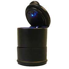 Portable Car  Cigarette Ashtray Cup With LED Light Blue
