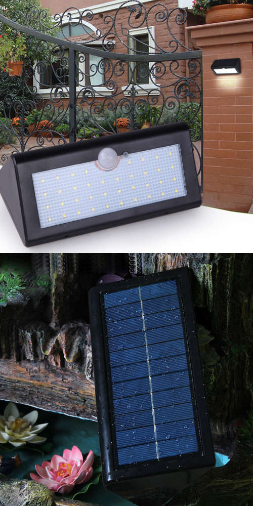 20W Solar Powered Montion Sensor Light - 38 LED
