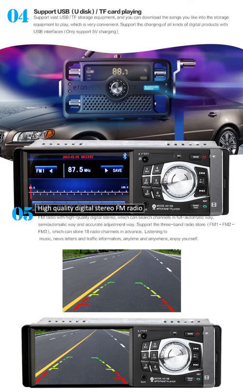 4.1" TFT Car MP5 - Car Radio 4012B
