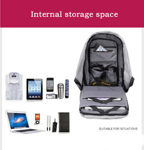 Safety Bag -Anti - Theft Laptop Backpack