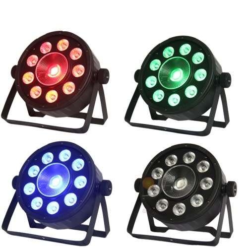 Flat 120W Slim PAR 9 LED + 1 LED Light