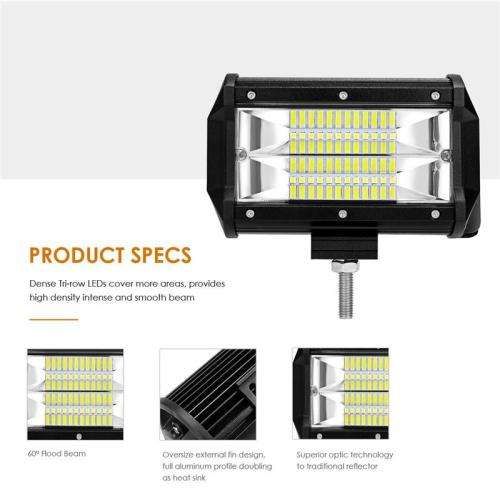 72w 24 LED Tri-Row LED BAr Light