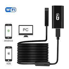 WIfi 8 LED 8.0mm Lens Waterproof Android/PC Endoscope Inspection 5M