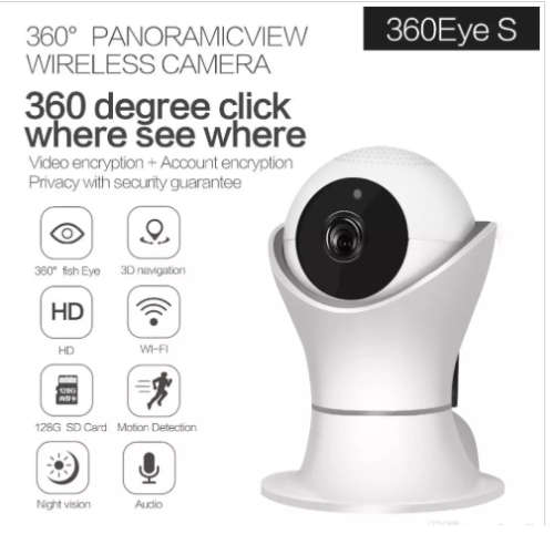 1080P Wireless IP Camera 360 degree 3D navigation Internet network (WHOLESALE / RETAIL)