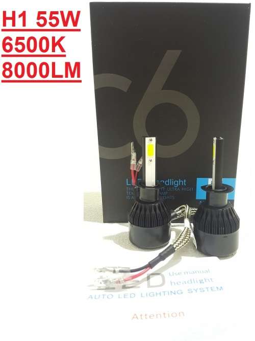 LED Headlight Kit - C6 H1 55W 2cord LED Head Light Kit - H1 2cord 12V~24V LED Headlights