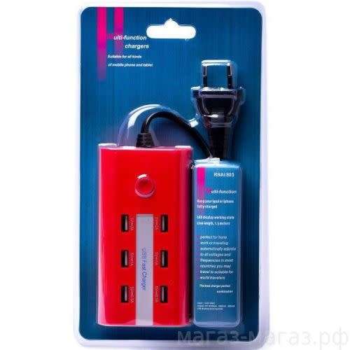 RNAi-803 Multi-function 6-Port USB Charger (Original) RNAi-803 Multi-function 6-Port USB