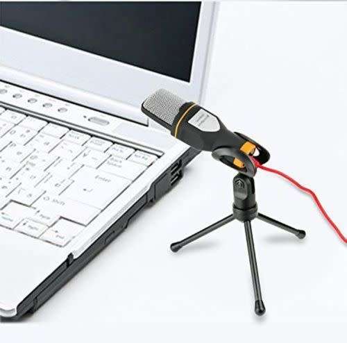 Microphone - Condenser Microphone With Tripod Stand - 3.5mm Jack PC/Mobile Condenser Microphone