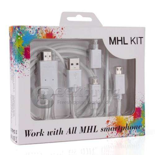 Works with All MHL Smartphone USB MHL Male to HDMI Male Cable