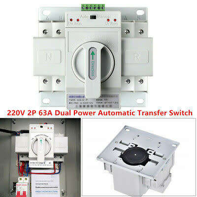 2P 63A MCB Type Double  Powe  sourc  AutomaticTransfer Switch GCQ2-63/2P