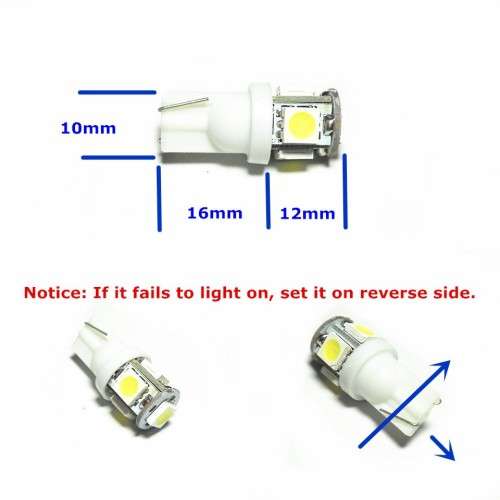 T10 LED Park 5   5050SMD White Colour-Set