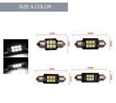 LED Festoon C5W C10W 3030 Car Interior Dome Light Reading Bulb Warm White 2PCS