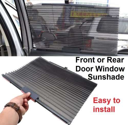 BLACK FRIDAY SPECIAL!!!!Sun Visor - Retractable Sunshield - Car Door Sunshade - Set of 2 Retractable