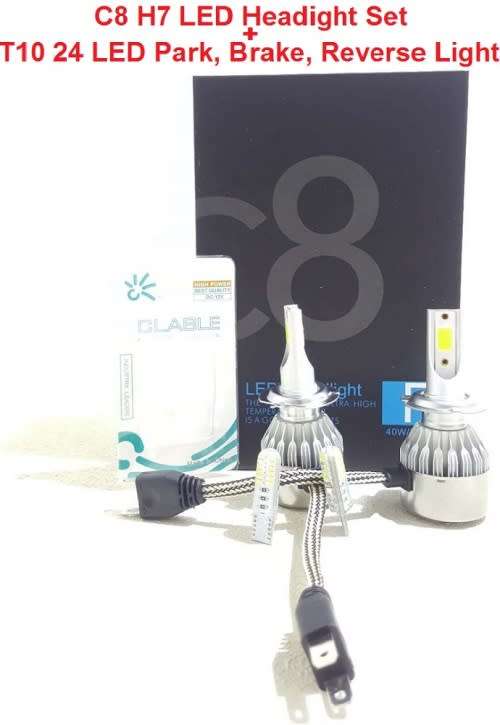 LED Headlight Special!!! C8 H7 2pin LED Headlight Kit + Free T10 LED Light Special!!!!