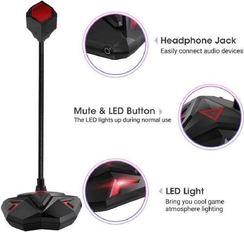 Microphone - Desk Top Condenser Microphone - USB connector Condenser Microphone Q-55