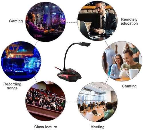 Microphone - Desk Top Condenser Microphone - USB connector Condenser Microphone Q-55