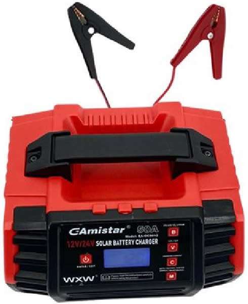 Battery Charger - 12V/24V 50A Battery Charger - Solar and Car Battery Charger