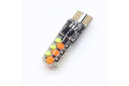 2Pcs T10 COB RGB LED Car Wedge Side Multicolor Light Bulbs with Remote Control