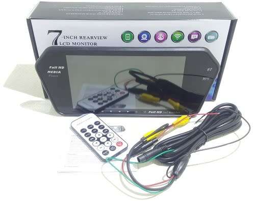 7" RearView Monitor - Bluetooth Media player Monitor - 7" Bluetooth LCD Rearview Monitor