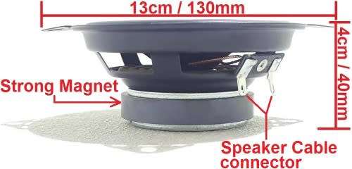 Speaker - 60W Mid-range Door Speaker - 10cm 60W PP Cone Car Speaker fits most OEM locations