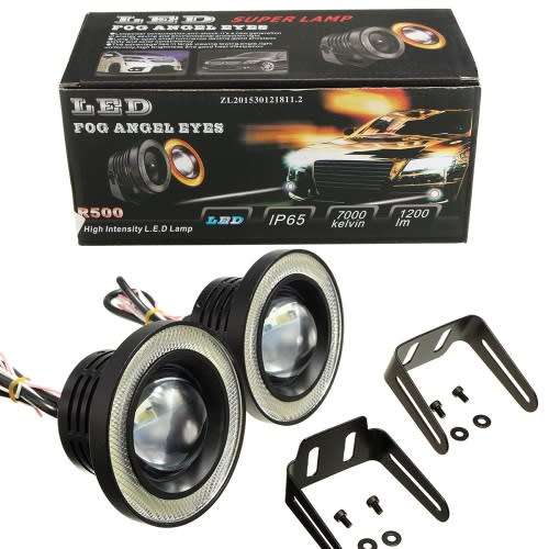 Fog Lights - LED Angel Eye Fog Light - White Fog + White Angel Eye LED Light
