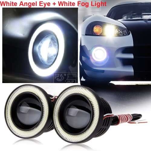 Fog Lights - LED Angel Eye Fog Light - White Fog + White Angel Eye LED Light