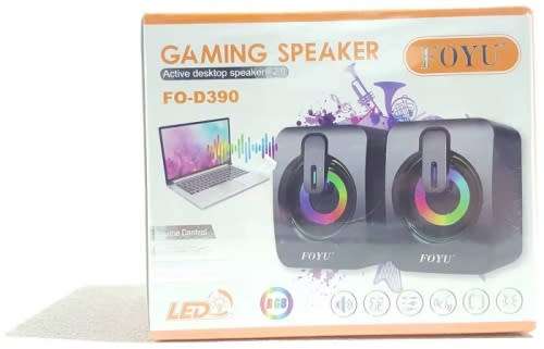 Computer Speakers - PC Gaming Speakers - Mini RGB PC Speakers FO-D390