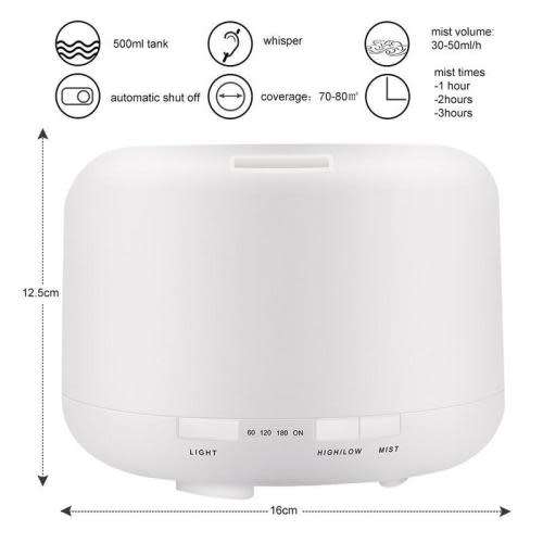 Aroma Diffuser - 500ml Humidifier - RGBW 500ml Aroma Diffuser