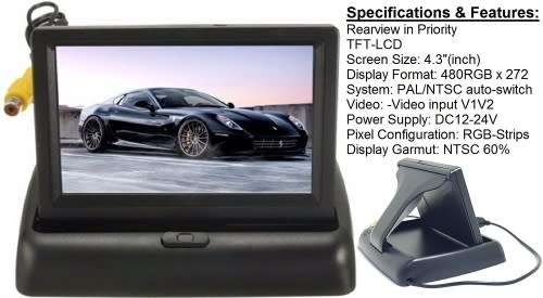 4.3" Reverse Monitor + Reverse Camera Special!!! Rearview Monitor + Rearview Camera
