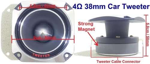 Tweeter - 800W 4 Ohm Car Tweeter - 38mm 800W Car Tweeter - CTC-30G 4Ohm Car Speaker Fits anywhere!!!