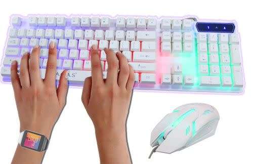 Keyboard - 2-in-1 Keyboard Set - Wired RGB Backlit Keyboard and Mouse