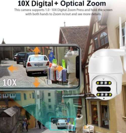 IP Camera - Wifi PTZ Camera - PTZ Camera - IP Wireless 360 PTZ Panoramic Camera