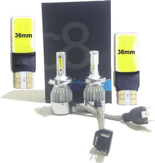LED Headlight Special!!! C8 H4 3pin LED Headlight Kit + Free T10 LED Light Special!!!!