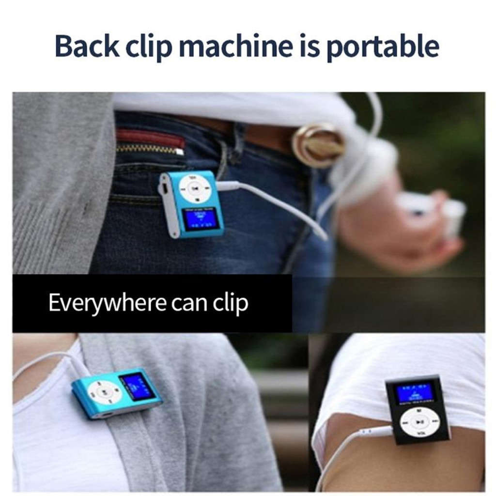 Mini Lavalier Metal MP3 Music Player with Screen