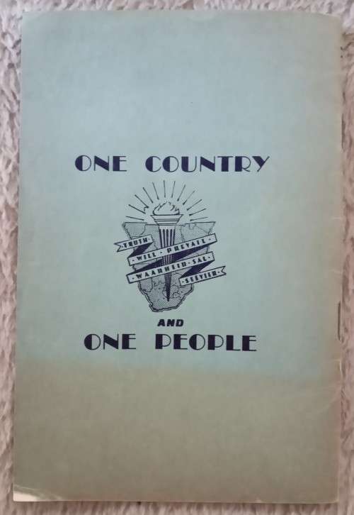 General Smuts` Speech at Bloemfontein - November 3, 1939