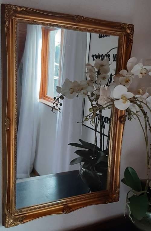 Old ornate framed mirror - excellent condition