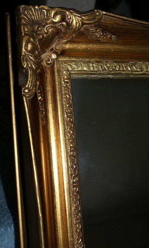 Old ornate framed mirror - excellent condition
