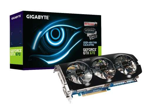 GIGABYTE NVIDIA GTX 670 Overclocked Graphics Card 2GB GDDR5 256B
