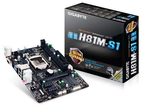 GIGABYTE GA-H81M-S1 LGA 1150 Intel H81 SATA 6Gb/s USB 3.0 Micro ATX Intel Motherboard