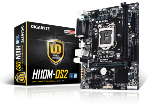 GIGABYTE H110M-DS2 Chipset LGA1151 DDR4 Skylake Micro-ATX Desktop Motherboard