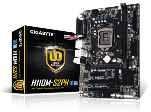 GIGABYTE INTEL H110 CHIPSET FOR 6/7 GEN LGA 1151 DUAL DDR4 D-Sub/HDMI,Serial+Parallel,mATX