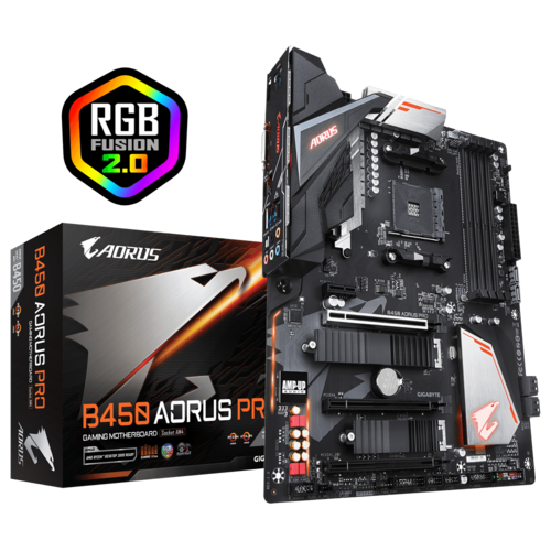 AMD B450 AORUS Motherboard with Hybrid Digital PWM, Dual M.2 with Dual Thermal Guards, Audio ALC1220