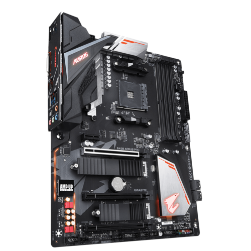 AMD B450 AORUS Motherboard with Hybrid Digital PWM, Dual M.2 with Dual Thermal Guards, Audio ALC1220