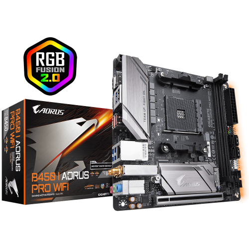 Gigabyte B450 I AORUS PRO WIFI AMD B450 AM4 Socket Mini-ITX Desktop Motherboard