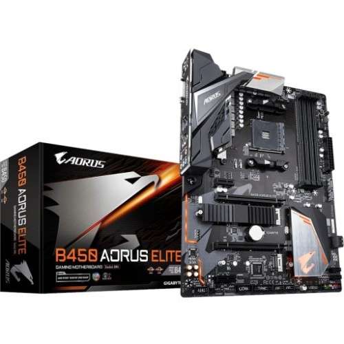 Gigabyte B450 AORUS ELITE V1 AMD  AM4 B450 Ryzen Socket AM4 ATX Desktop Motherboard